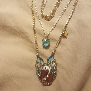 Betsey Johnson SUPER RARE Swan Neckalce